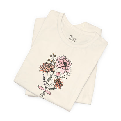 Chrysanthemum & Peony Flower T-Shirt