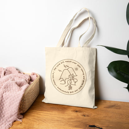 The Lord Will Watch Over You | Psalm 121:8 Tote Bag