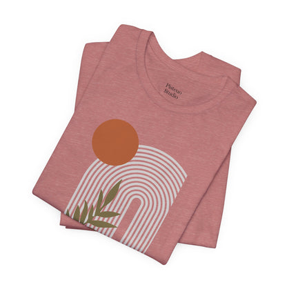 Sunset Serenity In Earthly Tones Flower T-Shirt