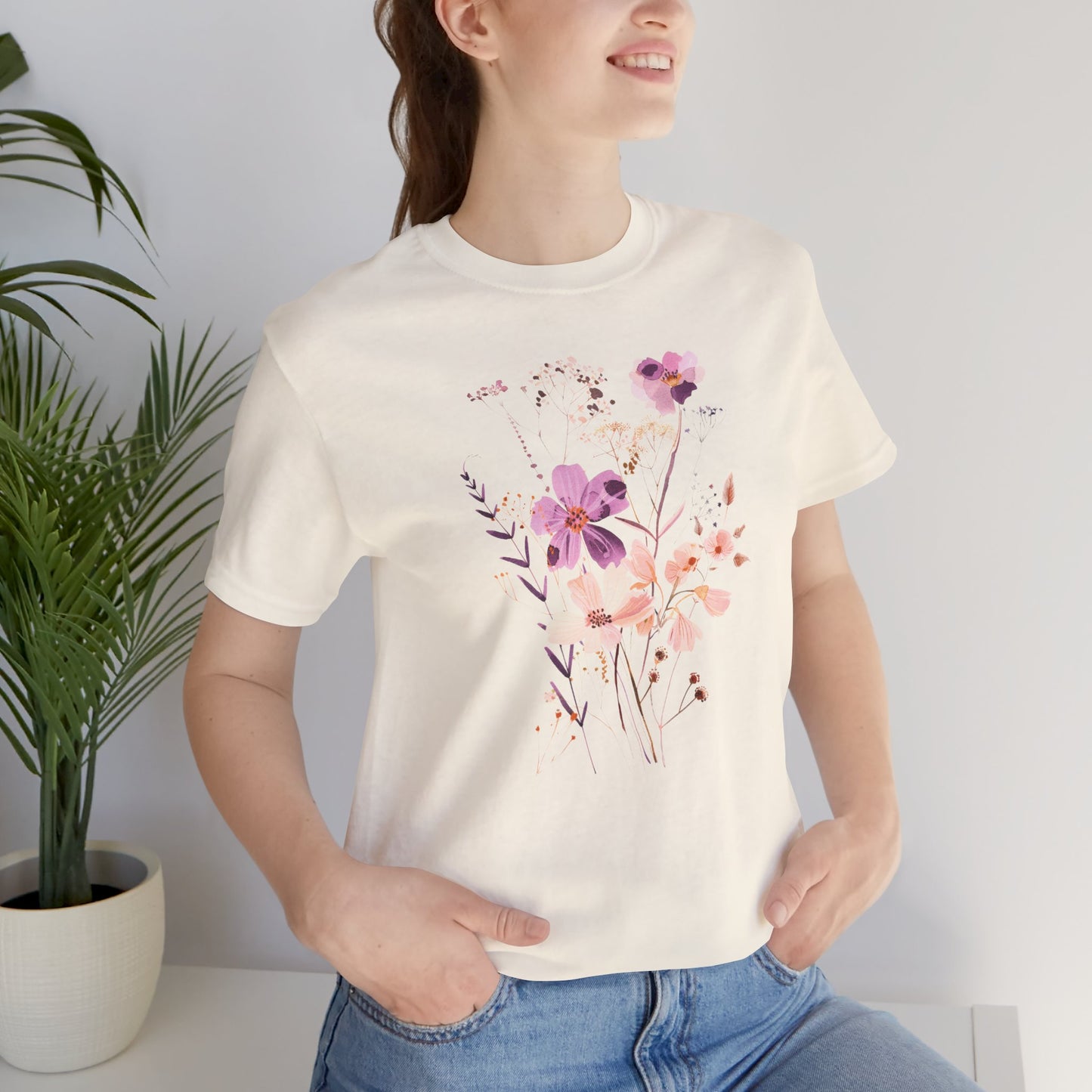 Lavender Sunset Meadows Flower T-Shirt