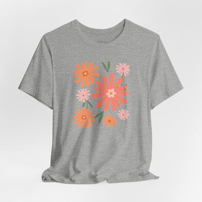 Warm Floral Splash Flower T-Shirt