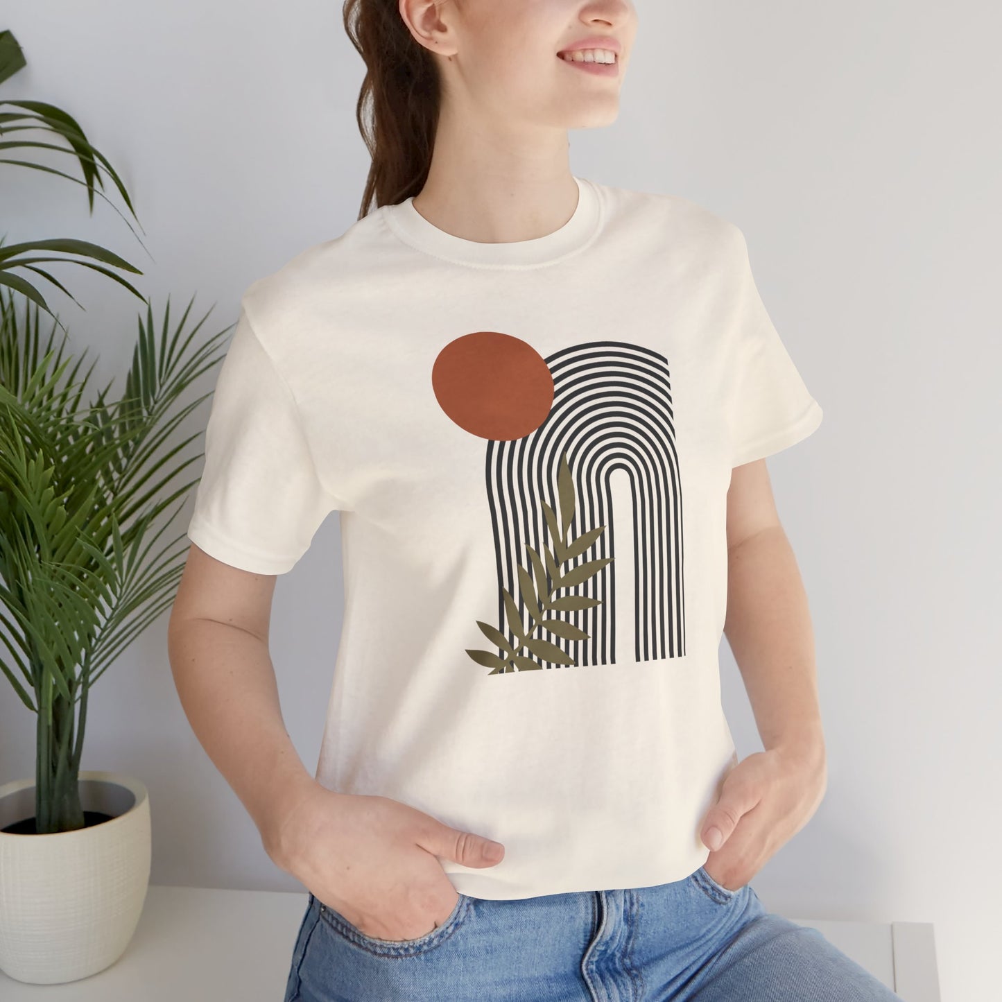 Sunset Serenity In Earthly Tones Flower T-Shirt