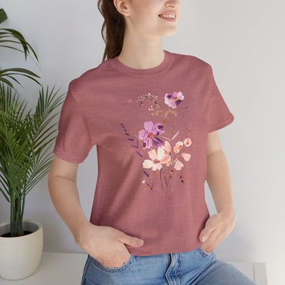 Lavender Sunset Meadows Flower T-Shirt