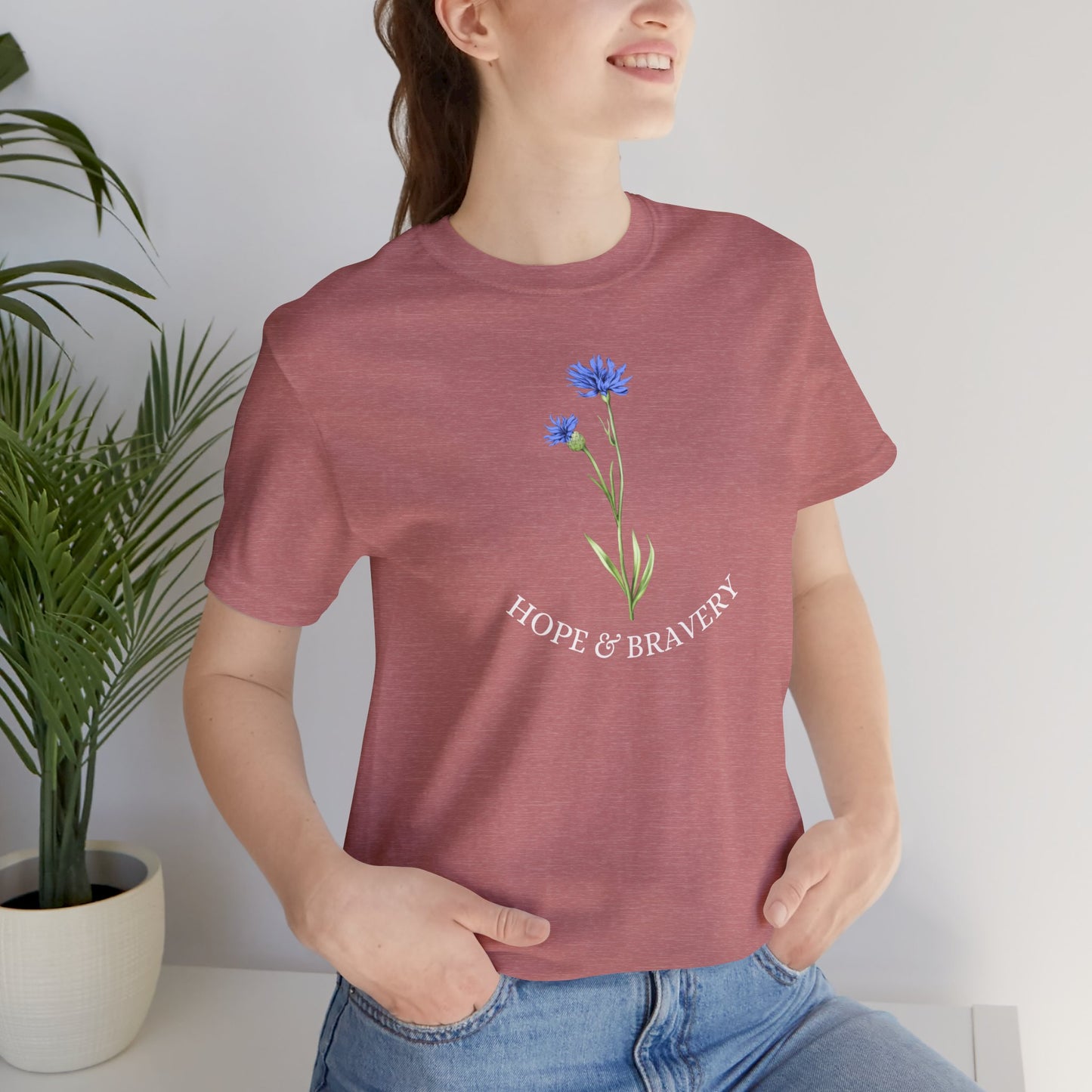 Hope and Bravery Flower T-Shirt