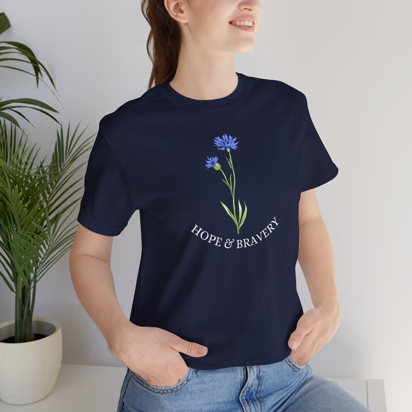 Hope and Bravery Flower T-Shirt