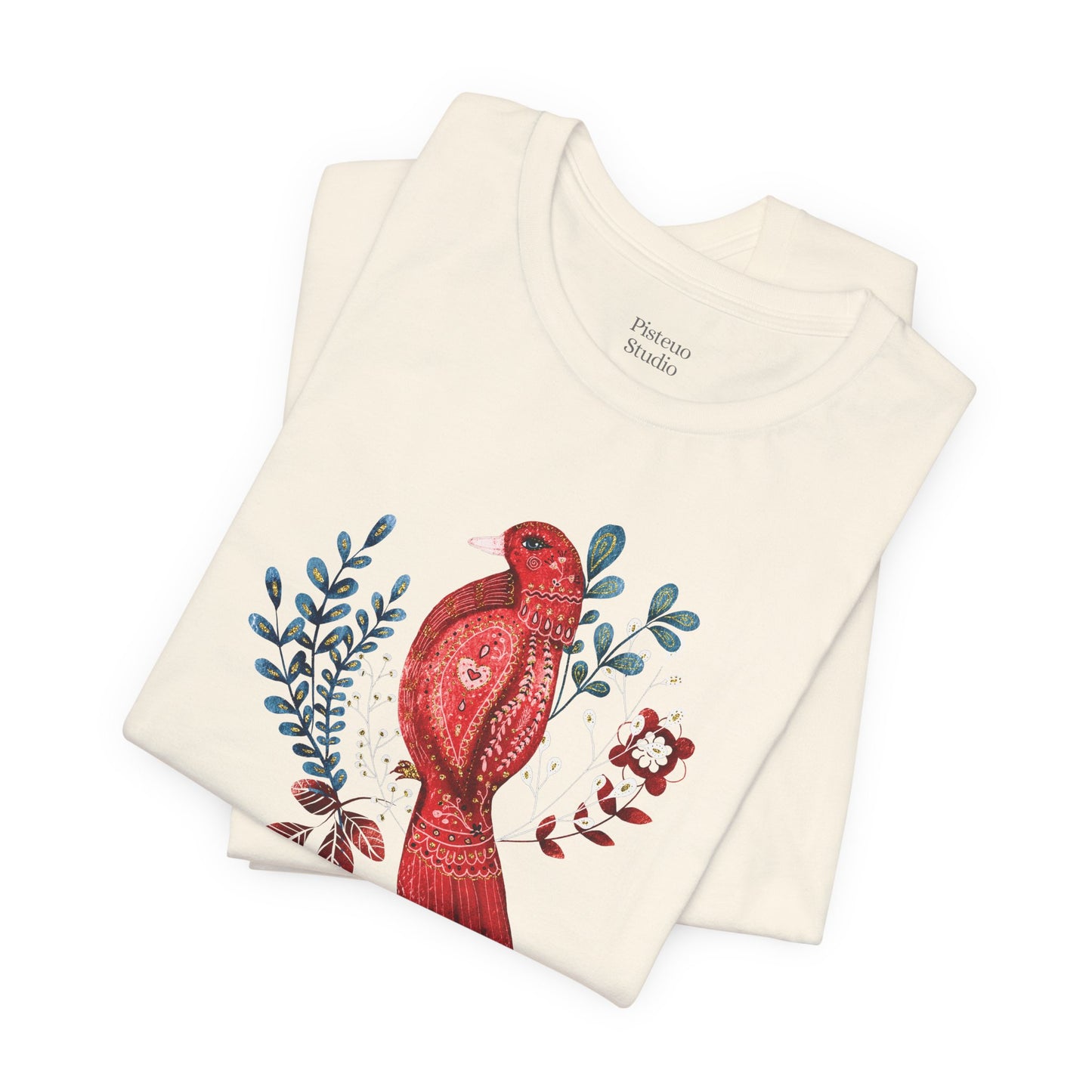 Scarlet Nestling Flower T-Shirt