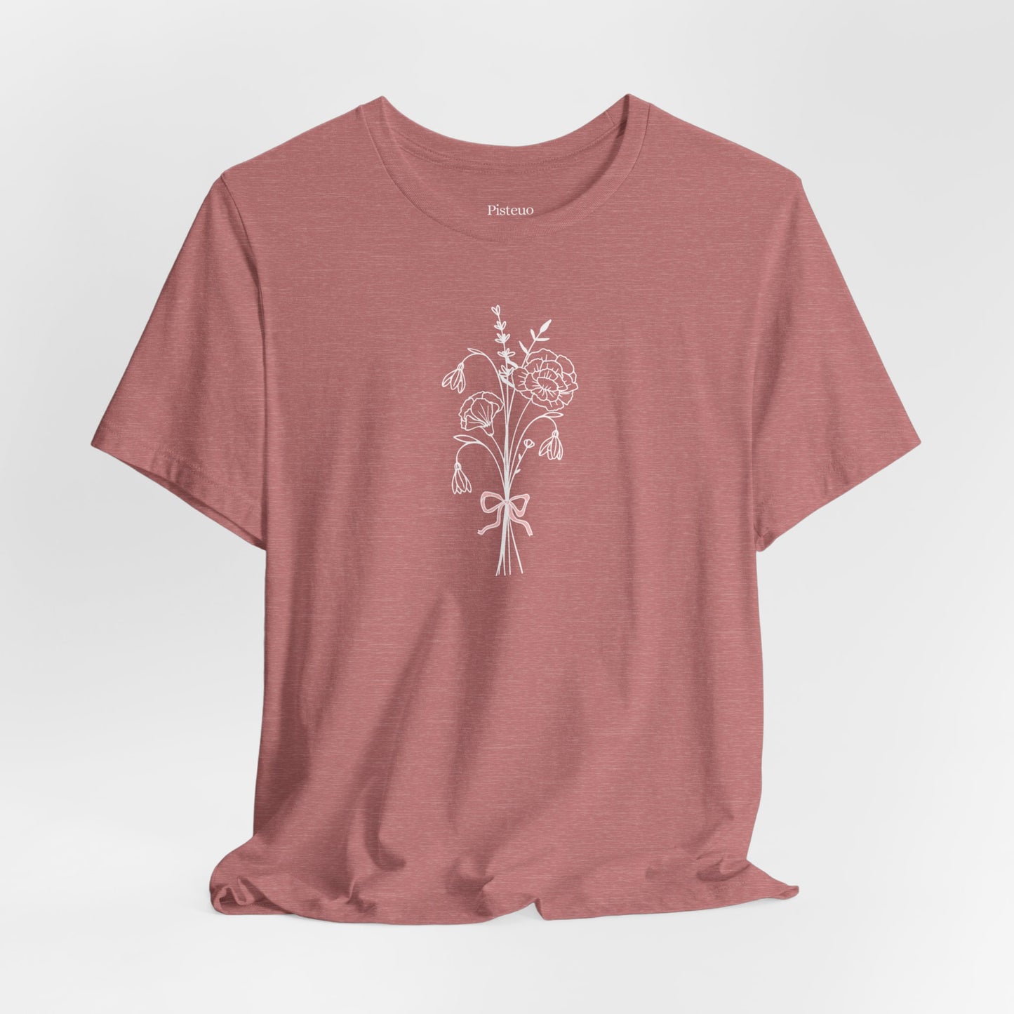 Carnation & Snowdrop Minimalist Flower T-Shirt