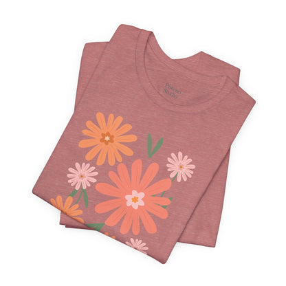 Warm Floral Splash Flower T-Shirt