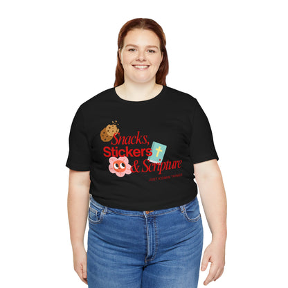 Children’s Ministry Tee | Snacks, Stickers & Scripture