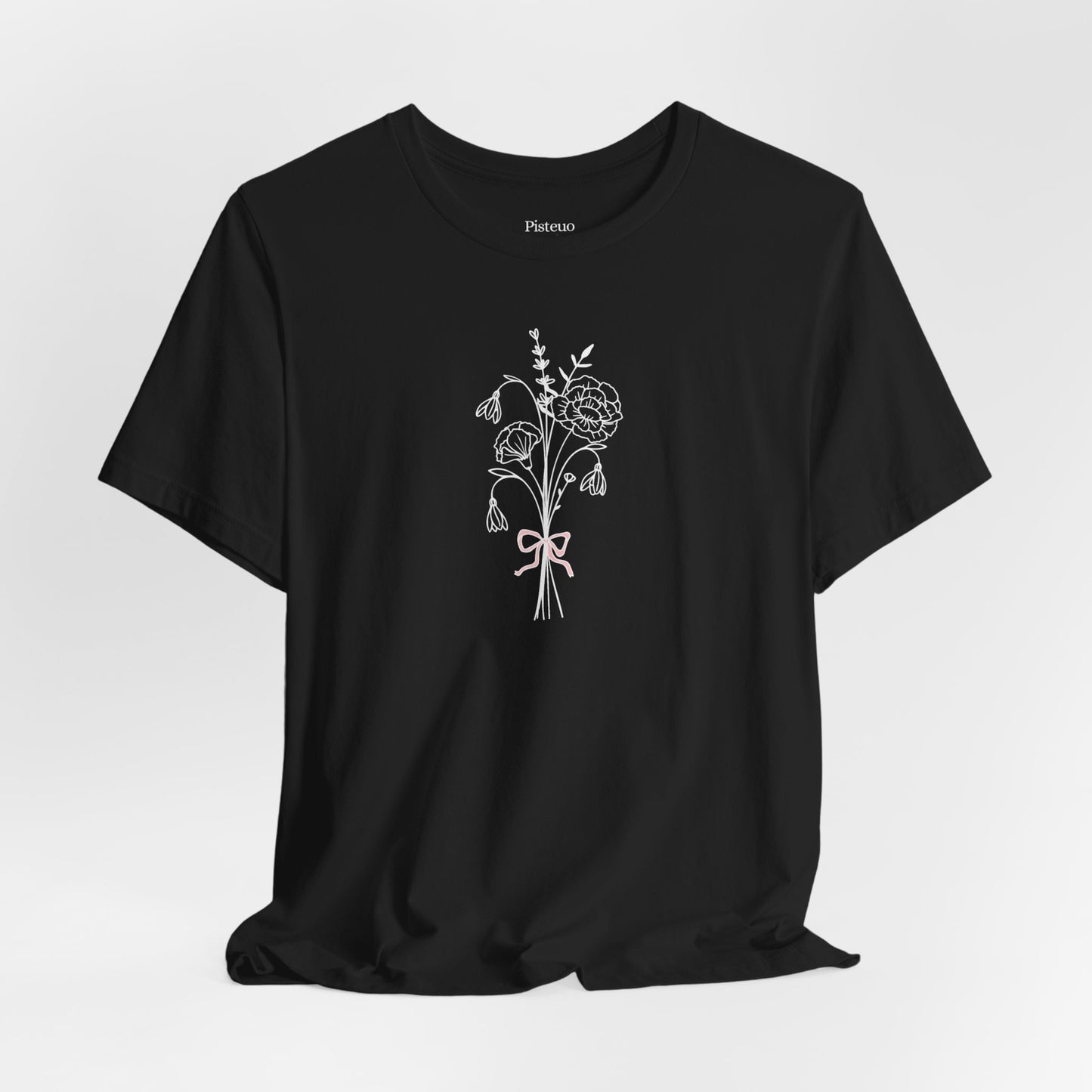 Carnation & Snowdrop Minimalist Flower T-Shirt