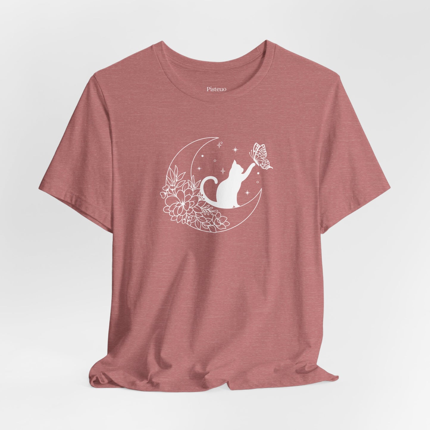 The Cat And The Butterfly Flower T-Shirt