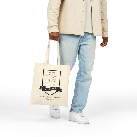 The One Who Lifts My Head High | Psalm 3:3 Canvas Tote Bag
