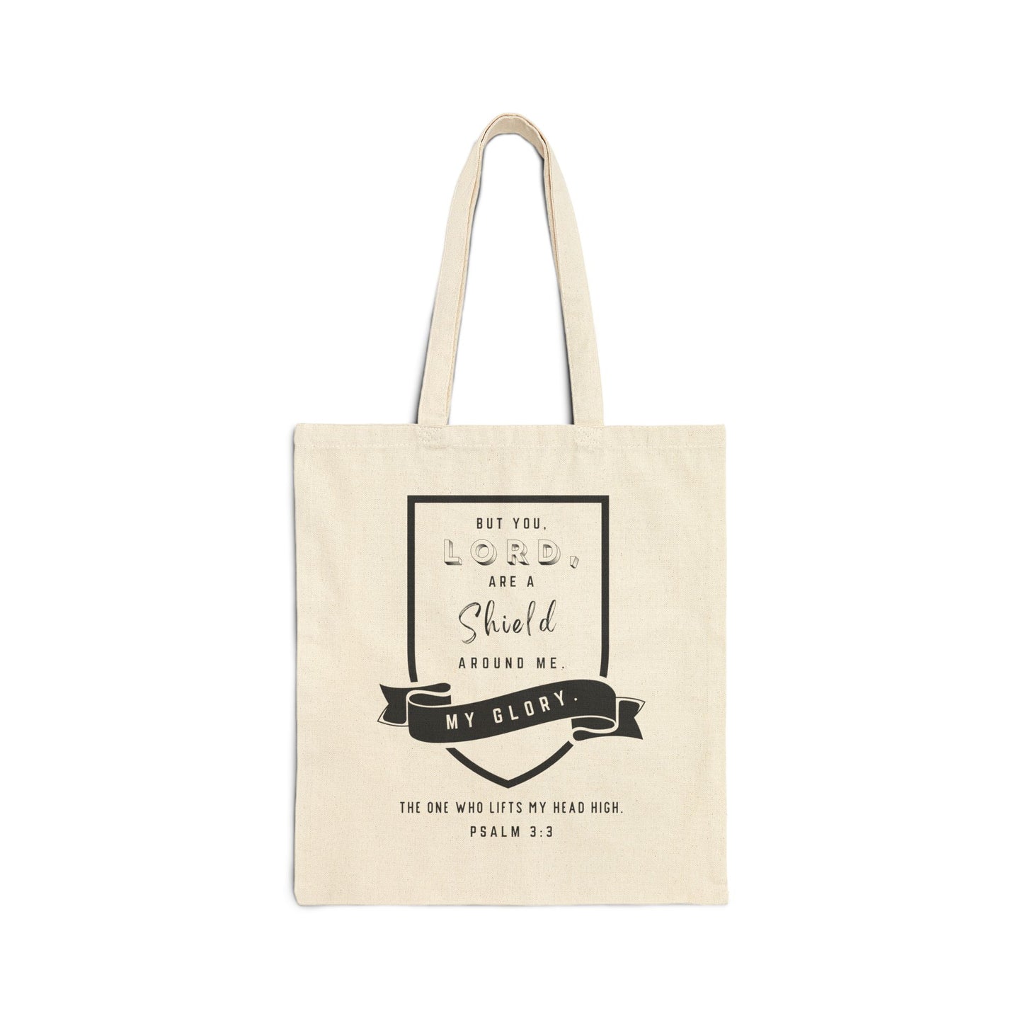 The One Who Lifts My Head High | Psalm 3:3 Canvas Tote Bag