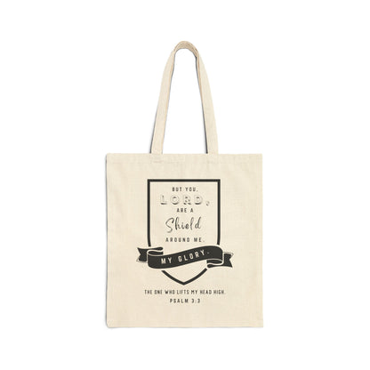 The One Who Lifts My Head High | Psalm 3:3 Canvas Tote Bag