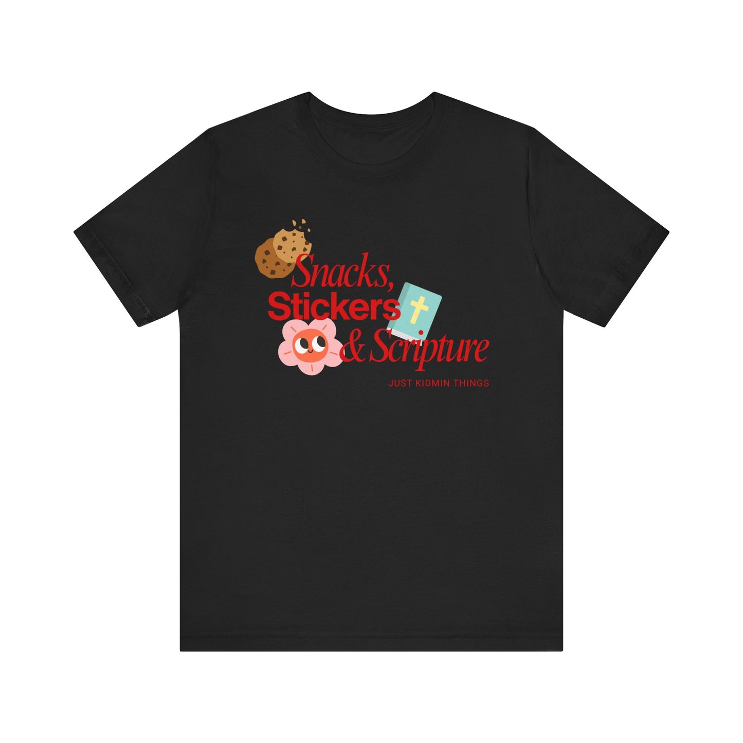 Children’s Ministry Tee | Snacks, Stickers & Scripture