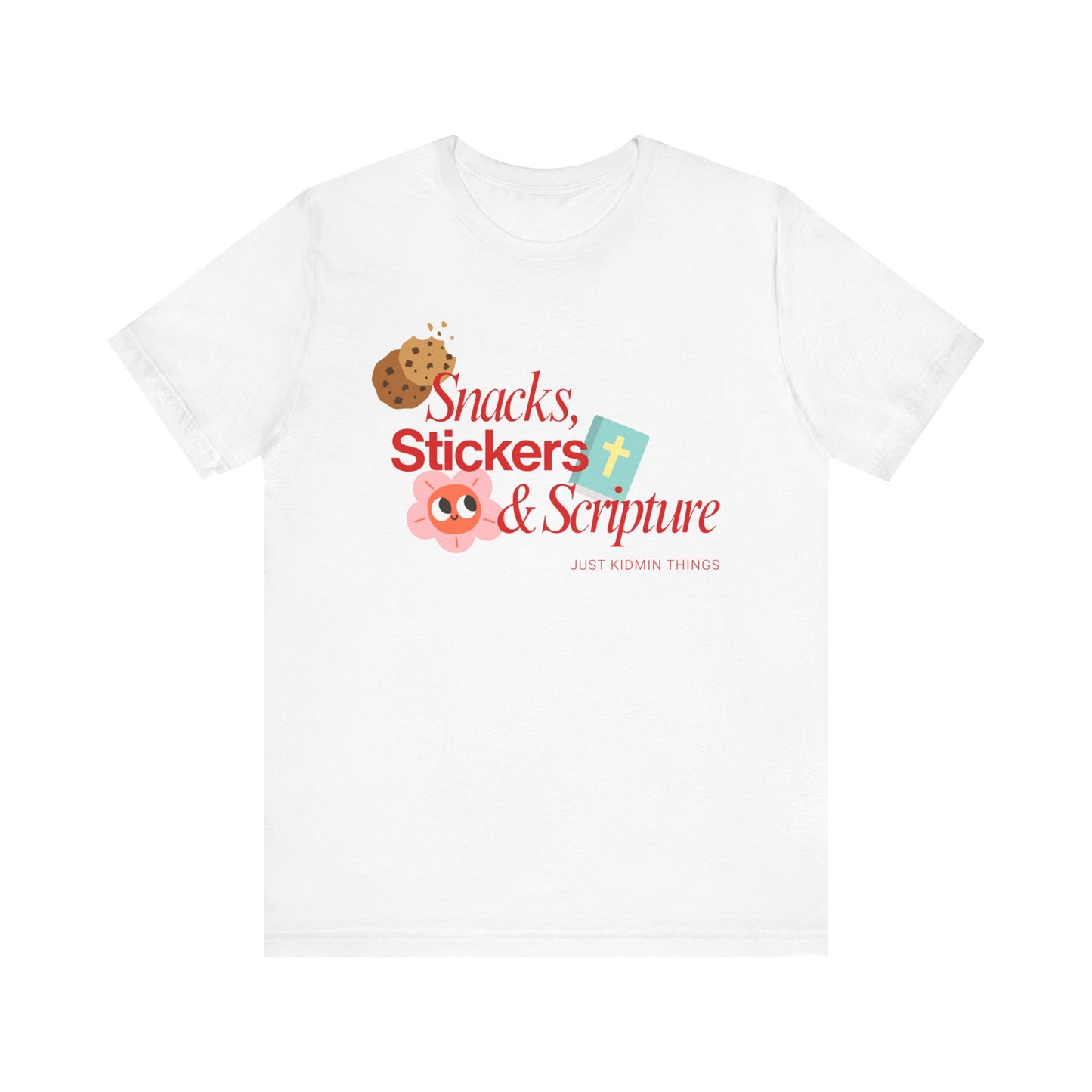 Children’s Ministry Tee | Snacks, Stickers & Scripture