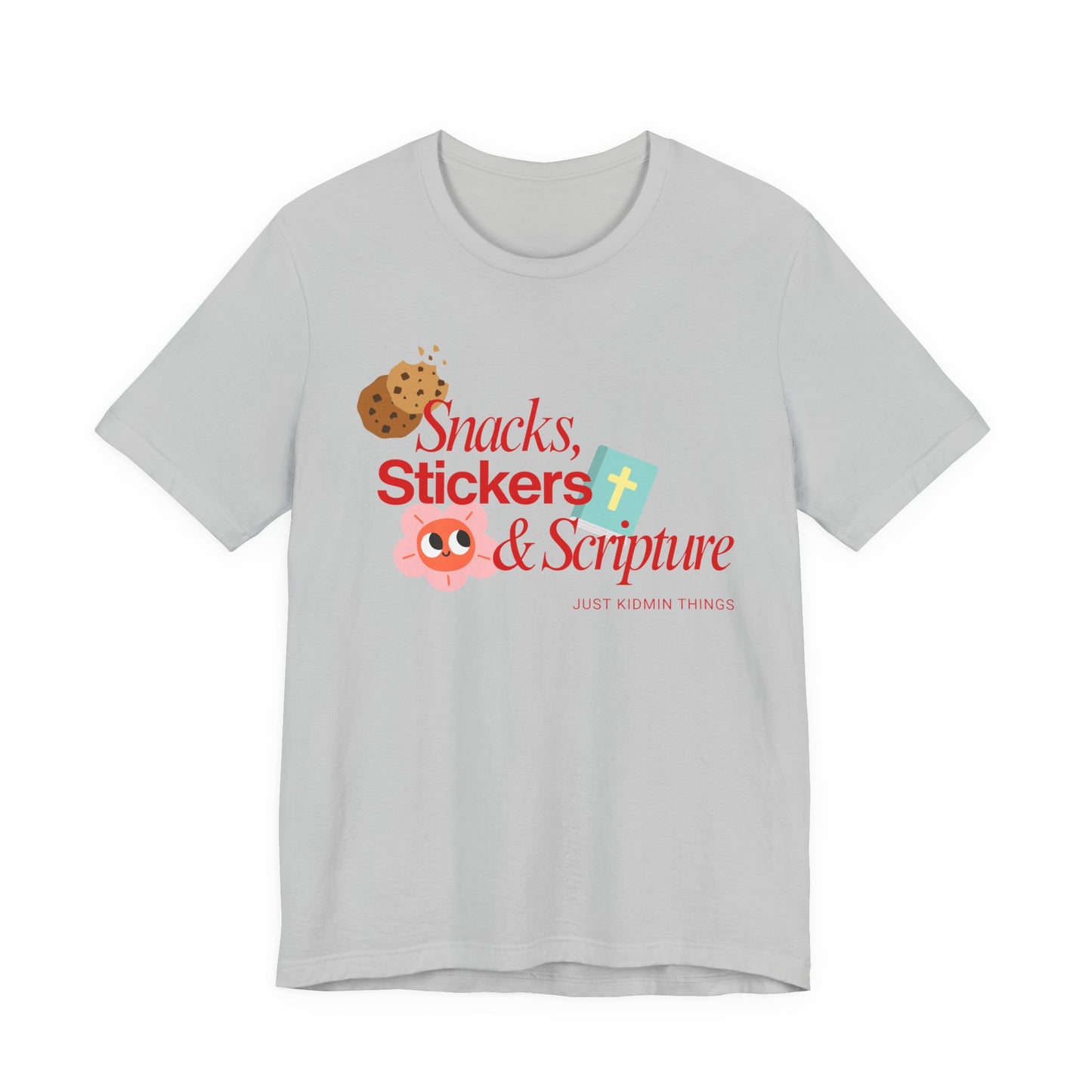 Children’s Ministry Tee | Snacks, Stickers & Scripture