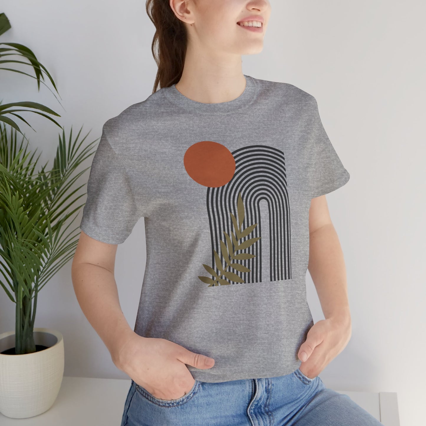 Sunset Serenity In Earthly Tones Flower T-Shirt