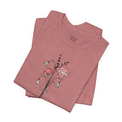 Carnation & Snowdrop Flower T-Shirt