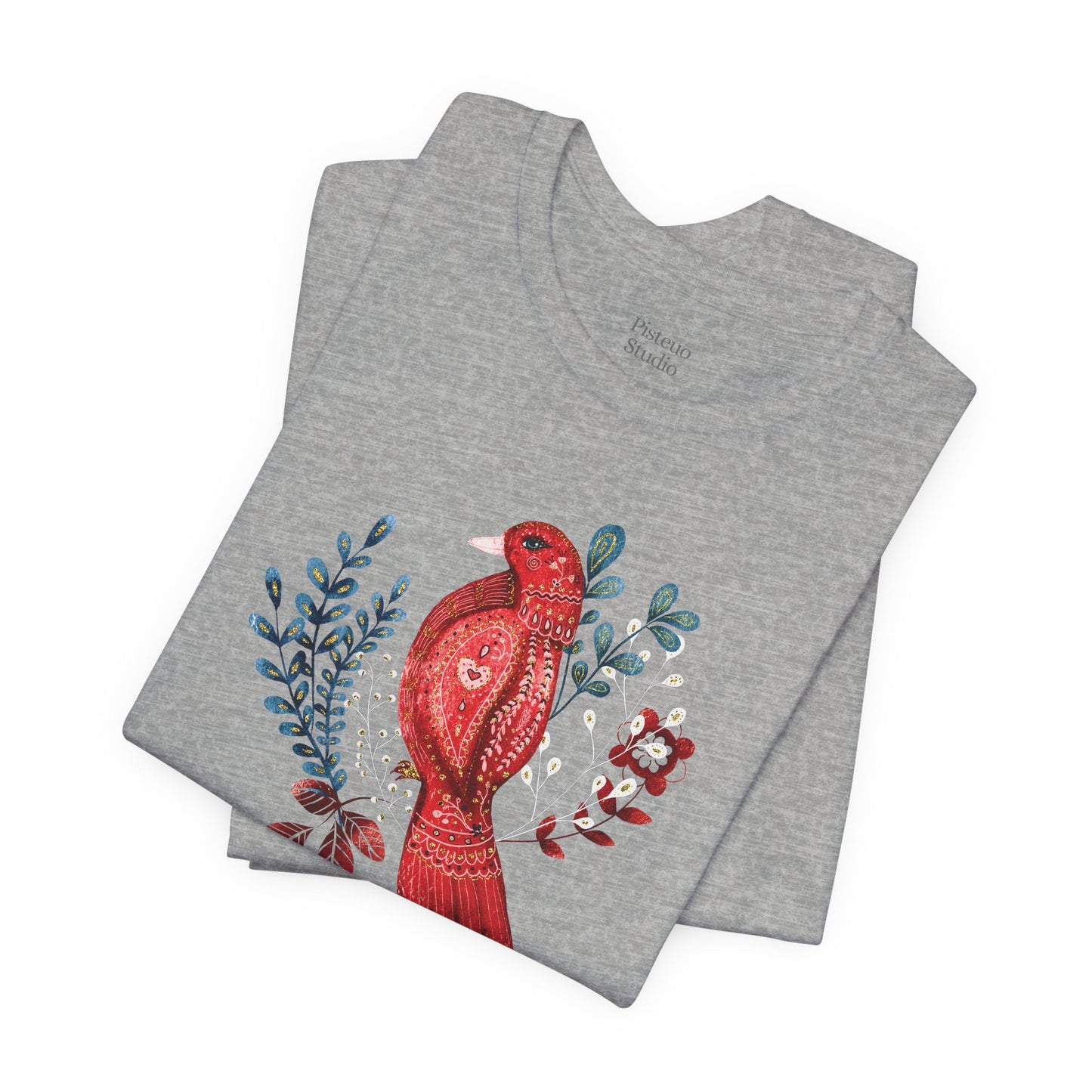 Scarlet Nestling Flower T-Shirt