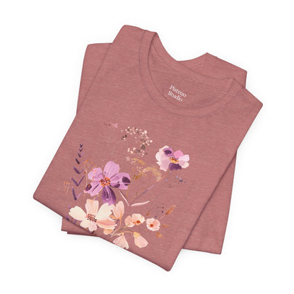 Lavender Sunset Meadows Flower T-Shirt