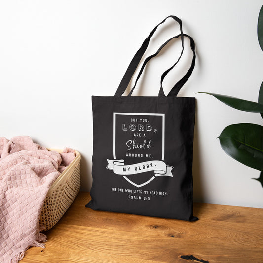 The One Who Lifts My Head High | Psalm 3:3 Canvas Tote Bag