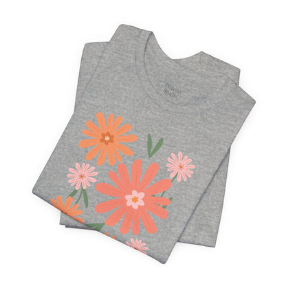 Warm Floral Splash Flower T-Shirt