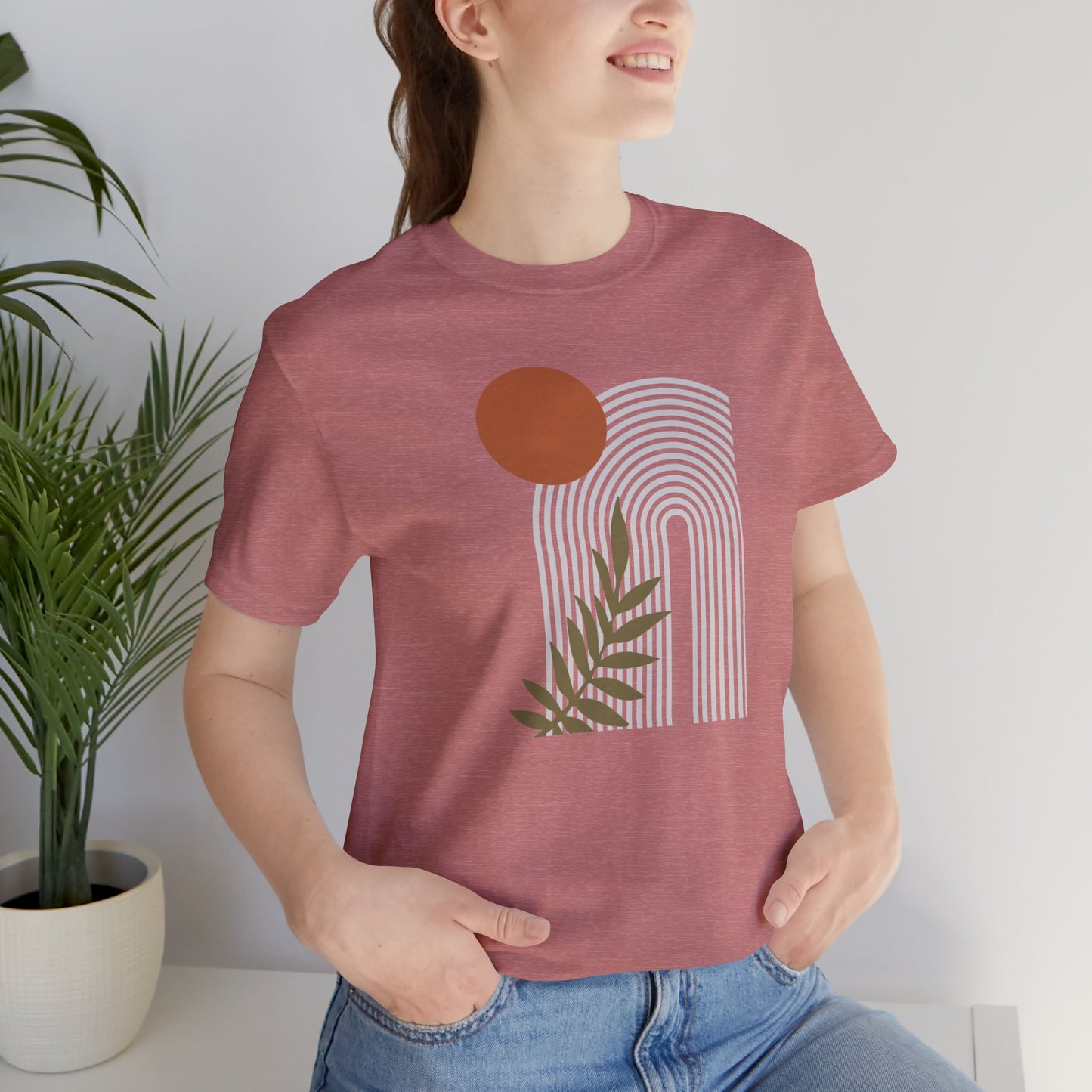 Sunset Serenity In Earthly Tones Flower T-Shirt