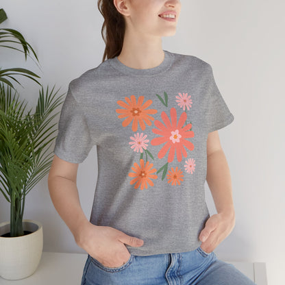 Warm Floral Splash Flower T-Shirt