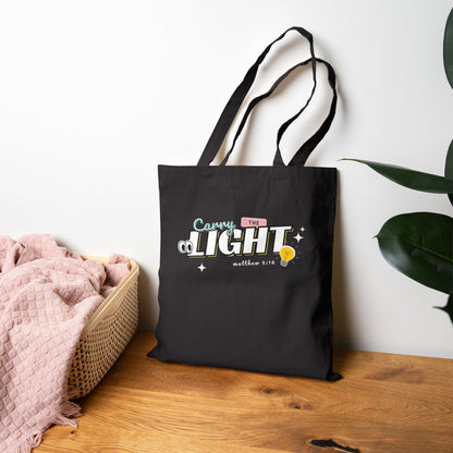 Carry the Light | Matthew 5:16 Canvas Tote Bag