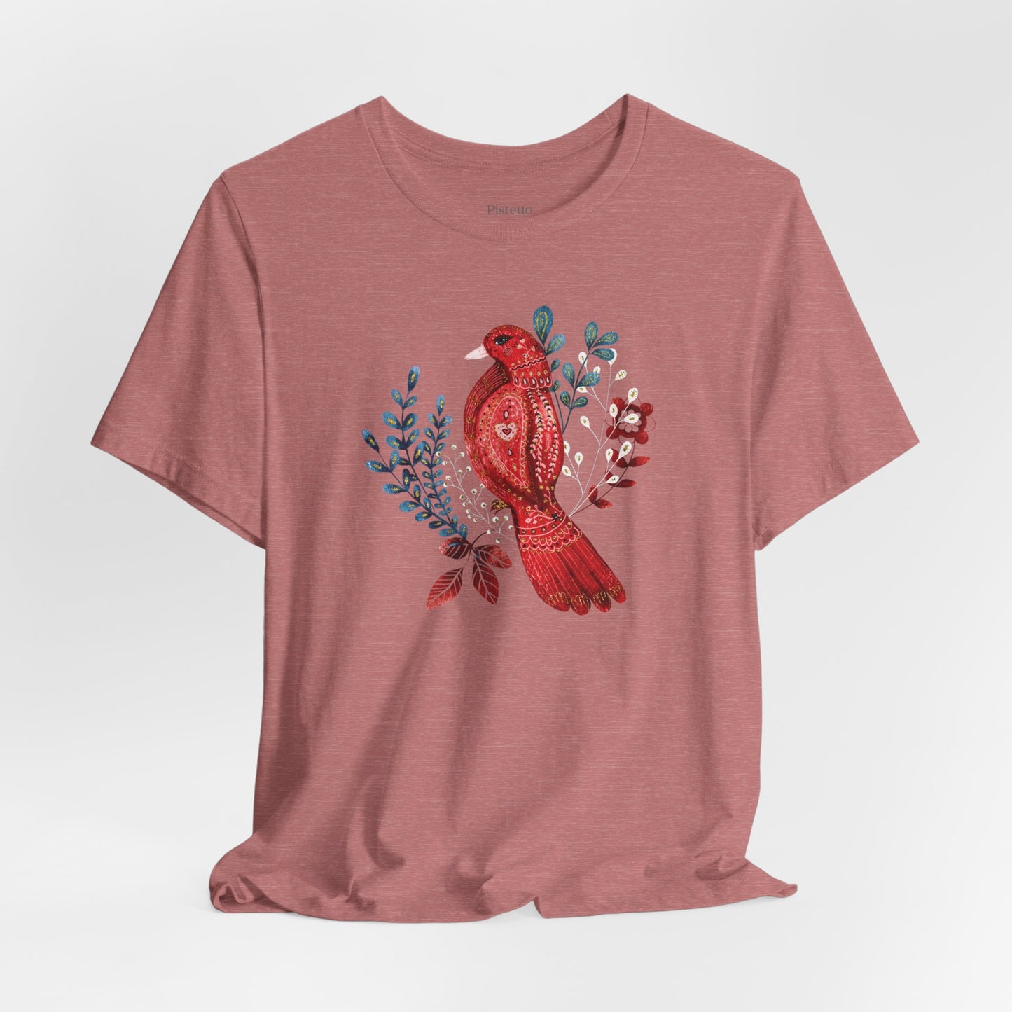 Scarlet Nestling Flower T-Shirt