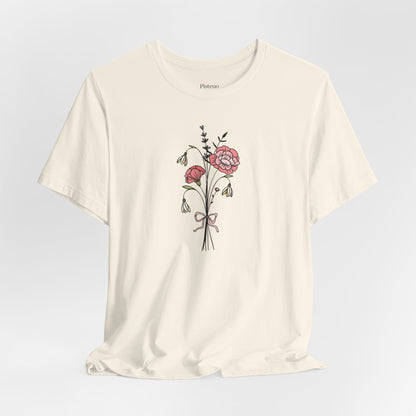 Carnation & Snowdrop Flower T-Shirt