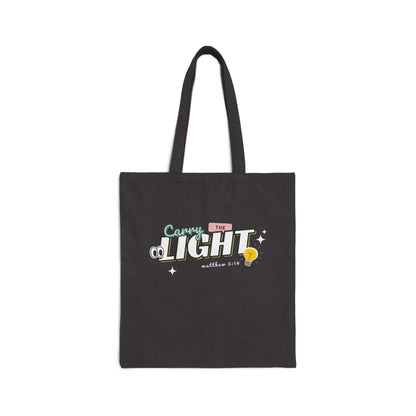 Carry the Light | Matthew 5:16 Canvas Tote Bag