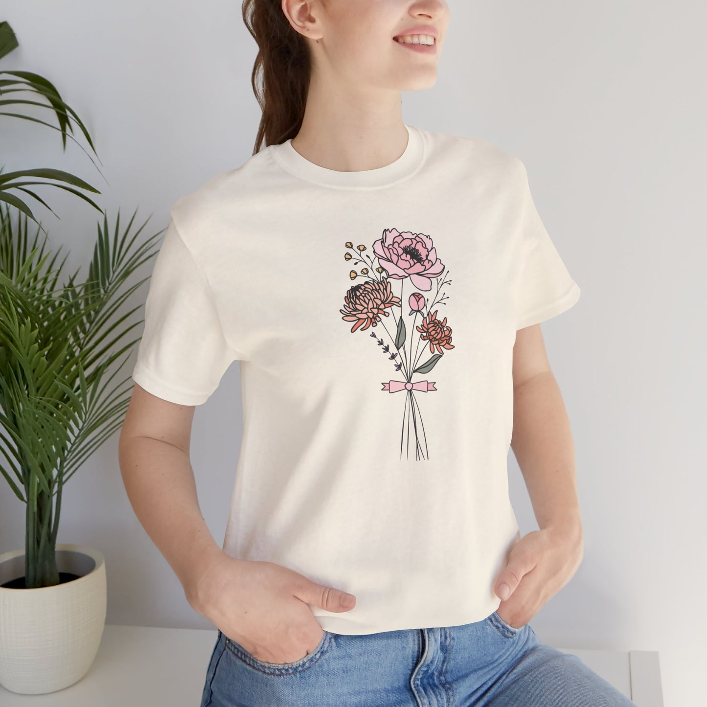 Chrysanthemum & Peony Flower T-Shirt