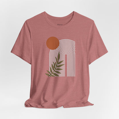 Sunset Serenity In Earthly Tones Flower T-Shirt