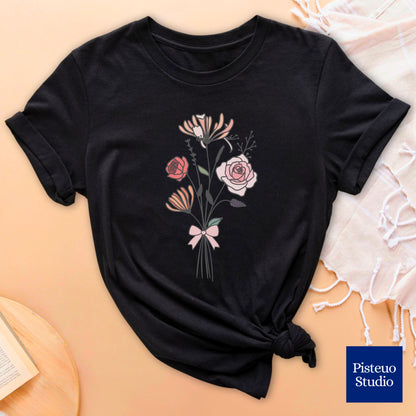 Rose and Honeysuckle Flower T-Shirt