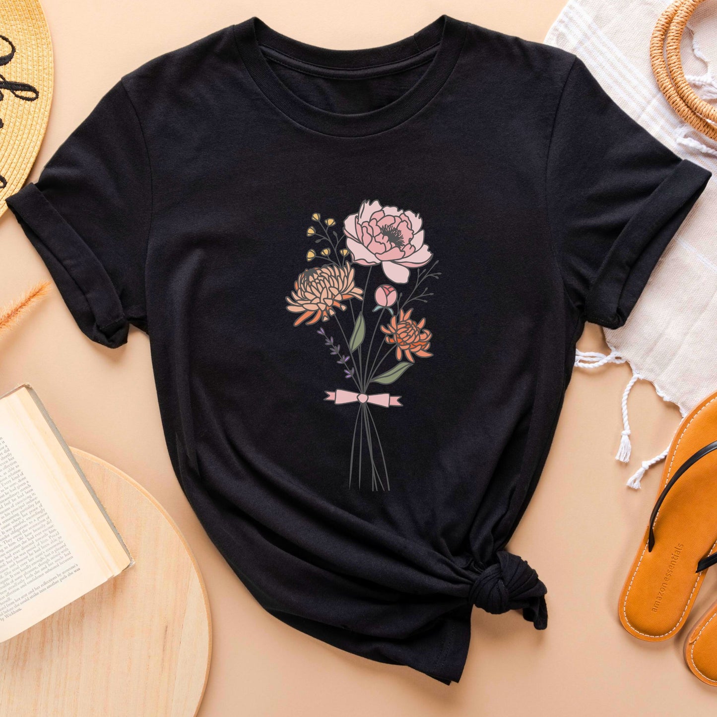 Chrysanthemum & Peony T-Shirt