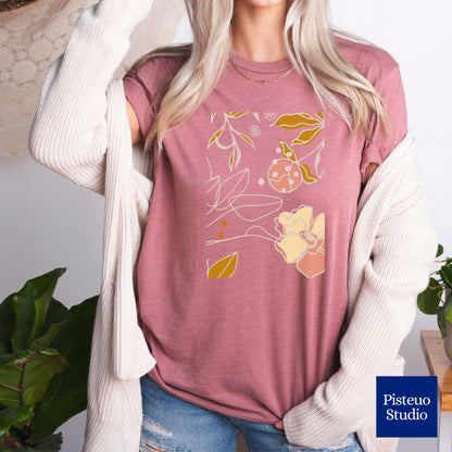 Boho Strawberry Flower T-Shirt