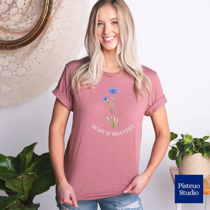 Hope and Bravery Flower T-Shirt