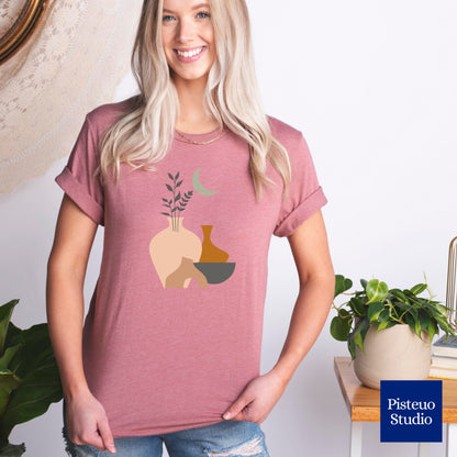 Moonlit Boho Oasis Flower T-Shirt