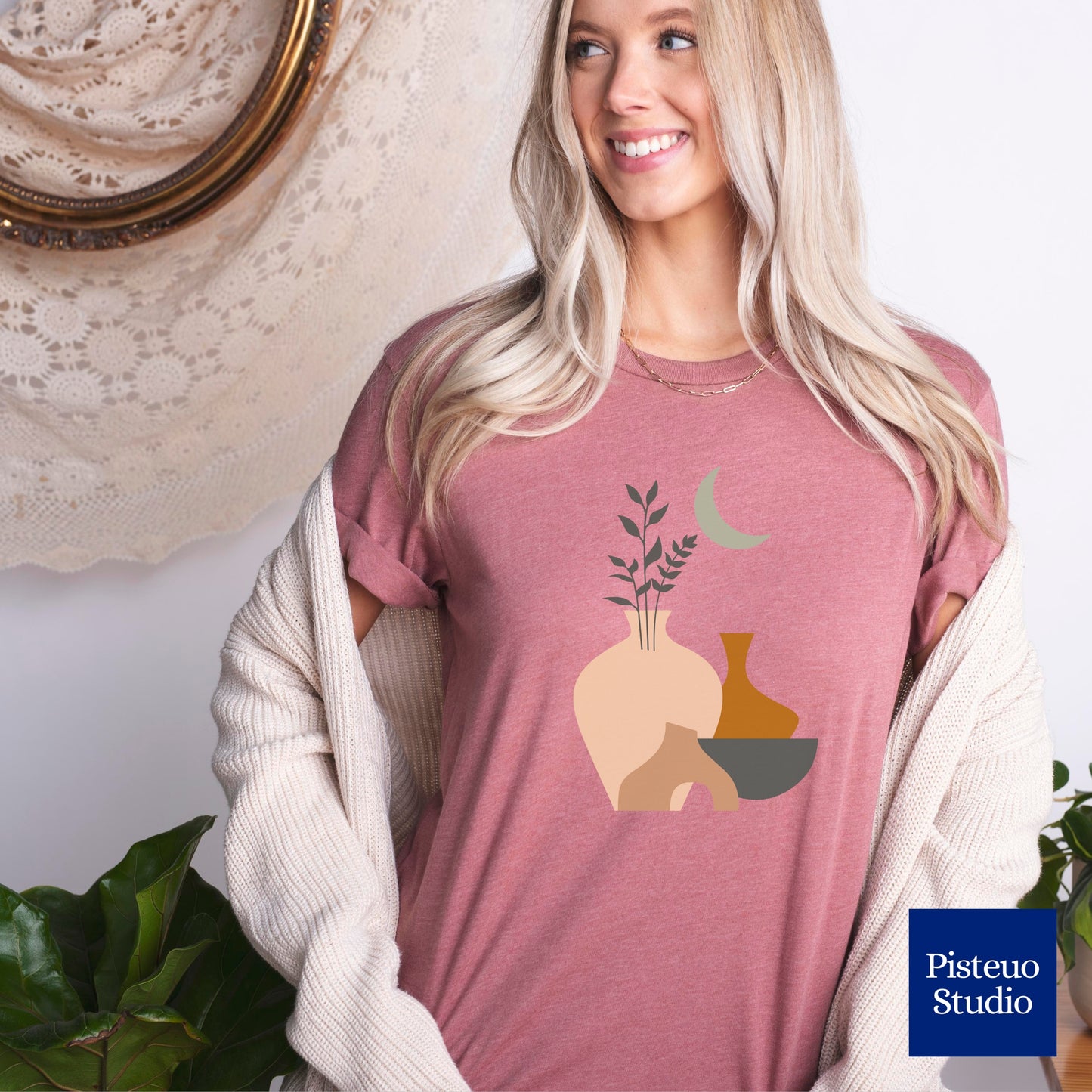 Moonlit Boho Oasis Flower T-Shirt