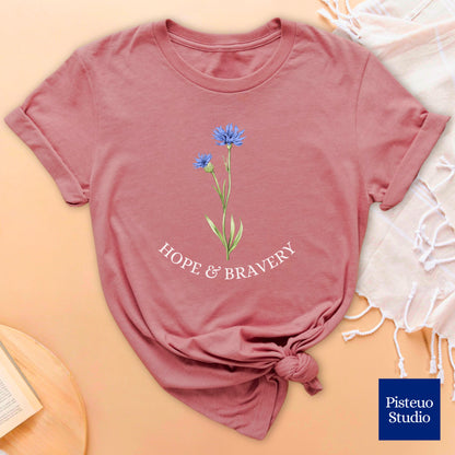 Hope and Bravery Flower T-Shirt