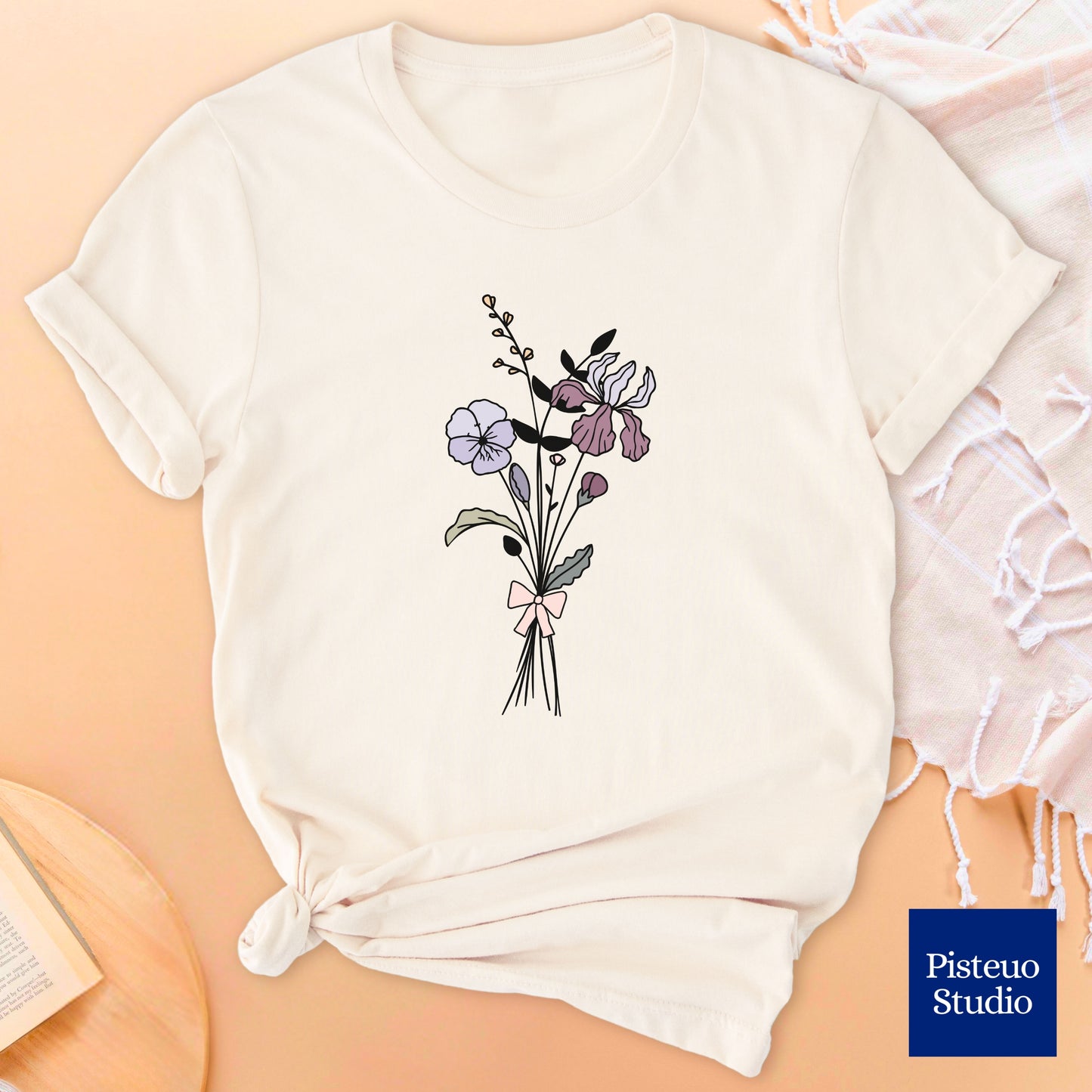 Violet, Iris & Primrose Flower T-Shirt