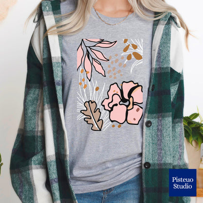 Boho Pink Flower T-Shirt