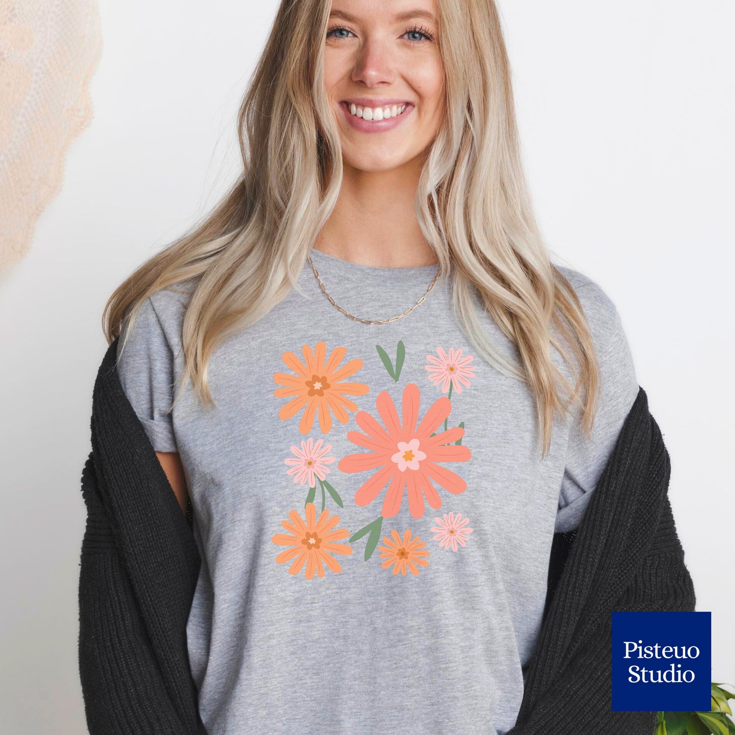 Warm Floral Splash Flower T-Shirt