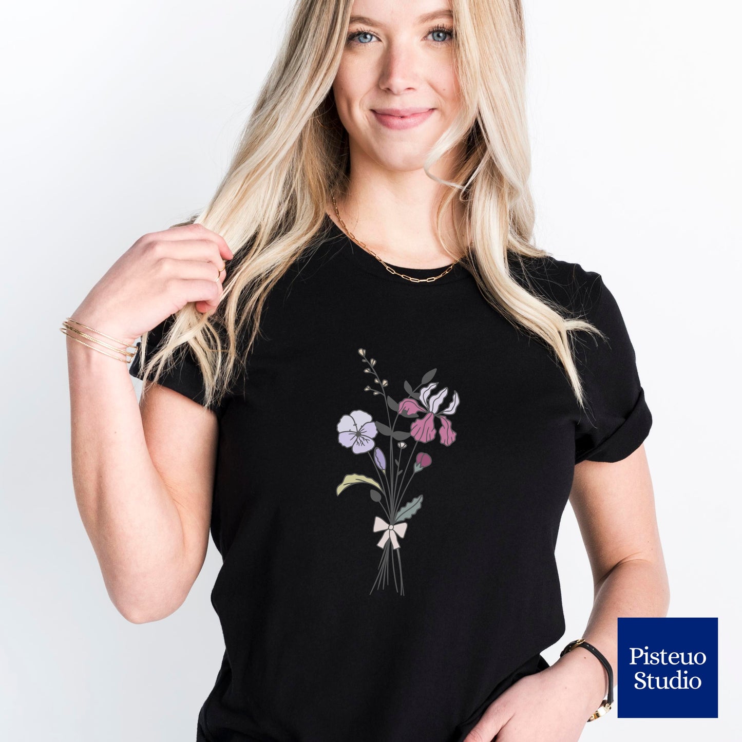 Violet, Iris & Primrose Flower T-Shirt