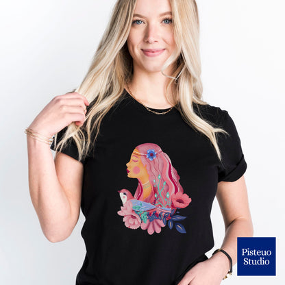 Roseate Reverie Flower T-Shirt