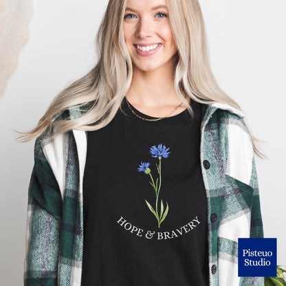 Hope and Bravery Flower T-Shirt