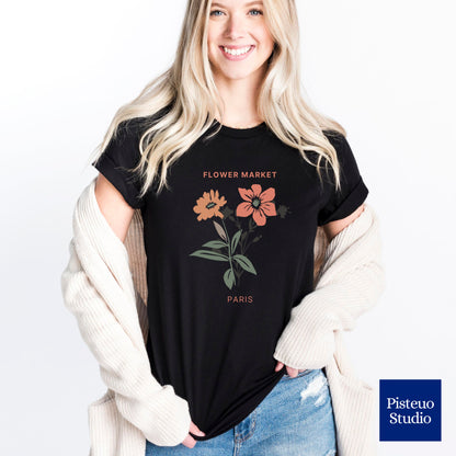 Flower Market Paris Flower T-Shirt