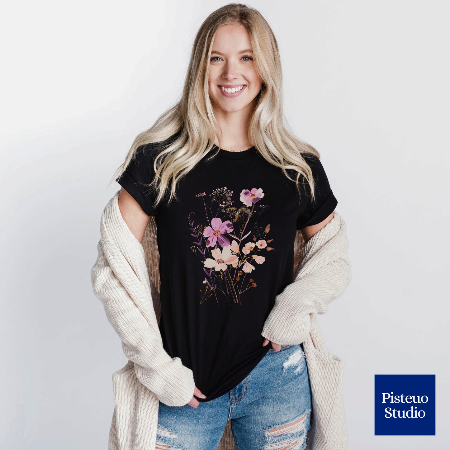 Lavender Sunset Meadows Flower T-Shirt